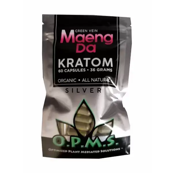 OPMS Silver Kratom 36 Grams - Bag of 60 Capsules