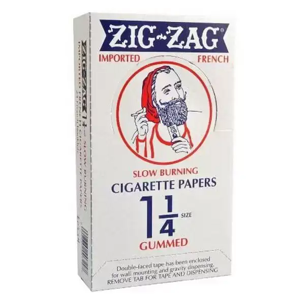 Zig Zag Slow Burning Cigarette Papers 1 1/4 Size Gummed - Classic Rolling Papers