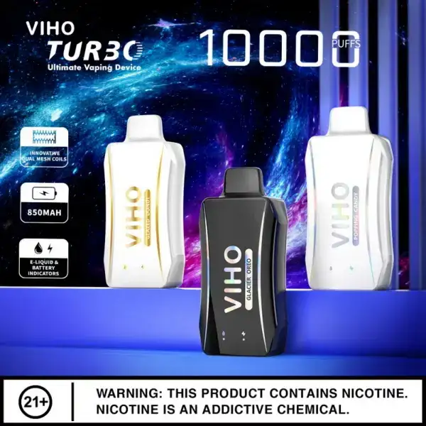 VIHO Turbo 10,000 Puffs 5-Pack - Disposable Vape Assortment